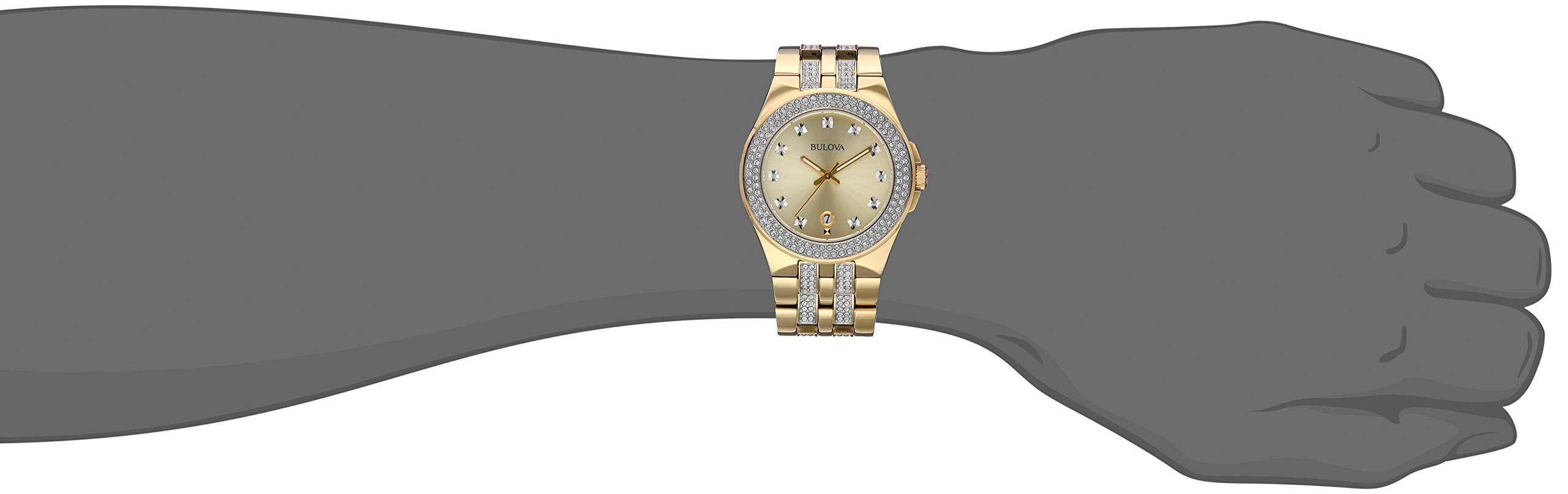 Bulova Crystal Quartz Mens Watch, Stainless Steel , Two-Tone (Model: 98B174) - Image 4