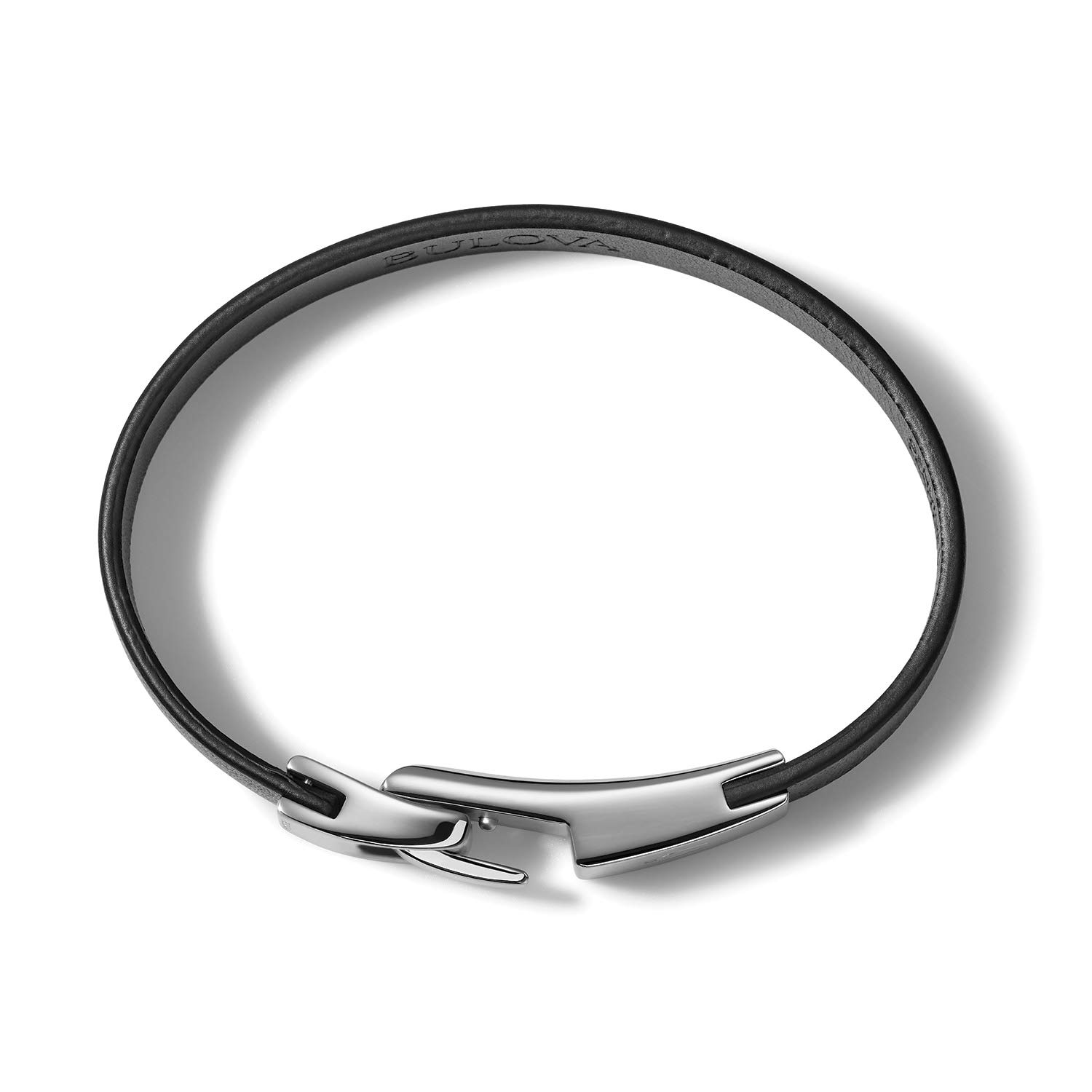 Bulova Jewelry Men's Classic Leather Strap Bracelet - Image 5