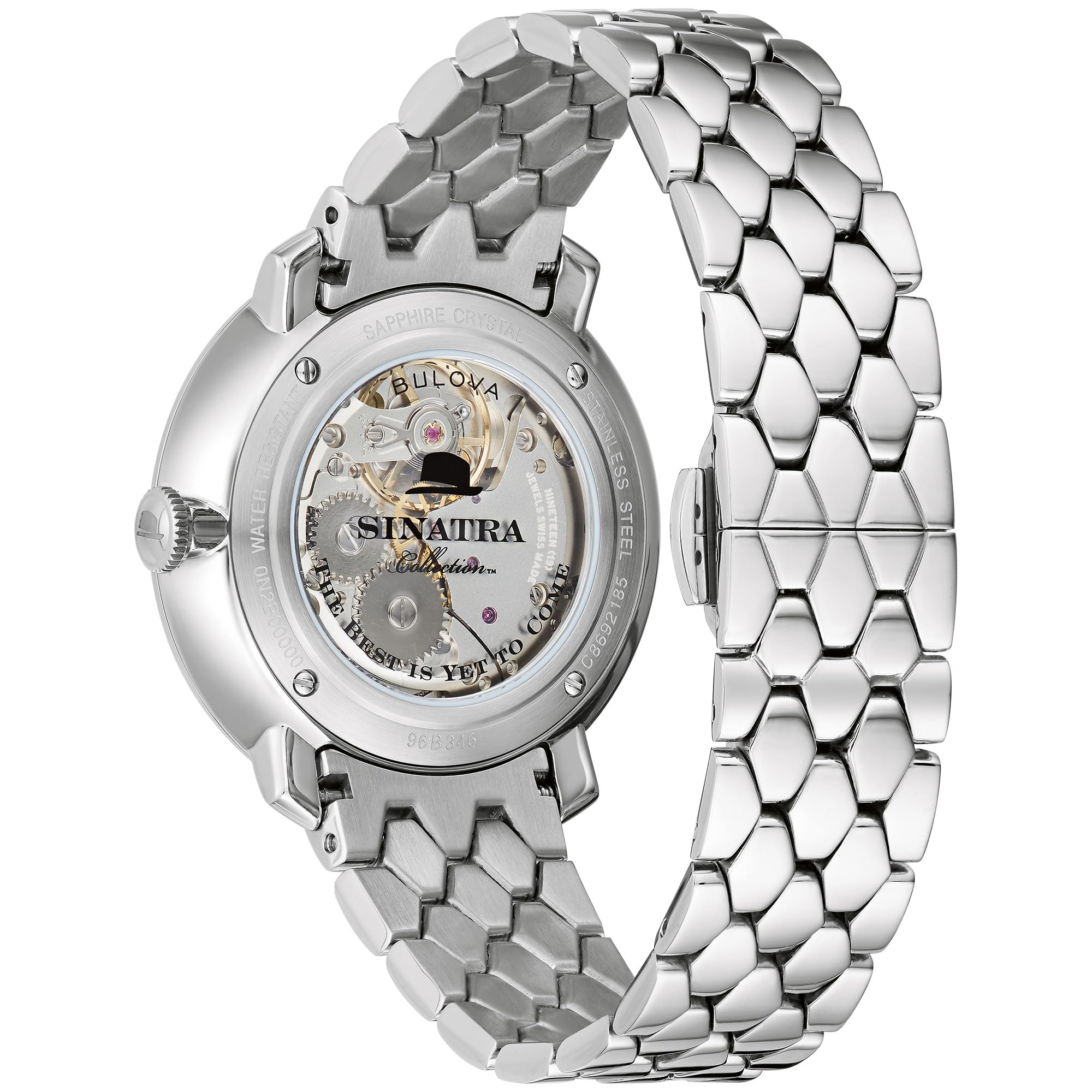 Bulova Men's Frank Sinatra 'The Best is Yet to Come' 3-Hand Swiss Automatic Date Watch, 42-Hour Preserve, Sapphire Crystal - Image 3