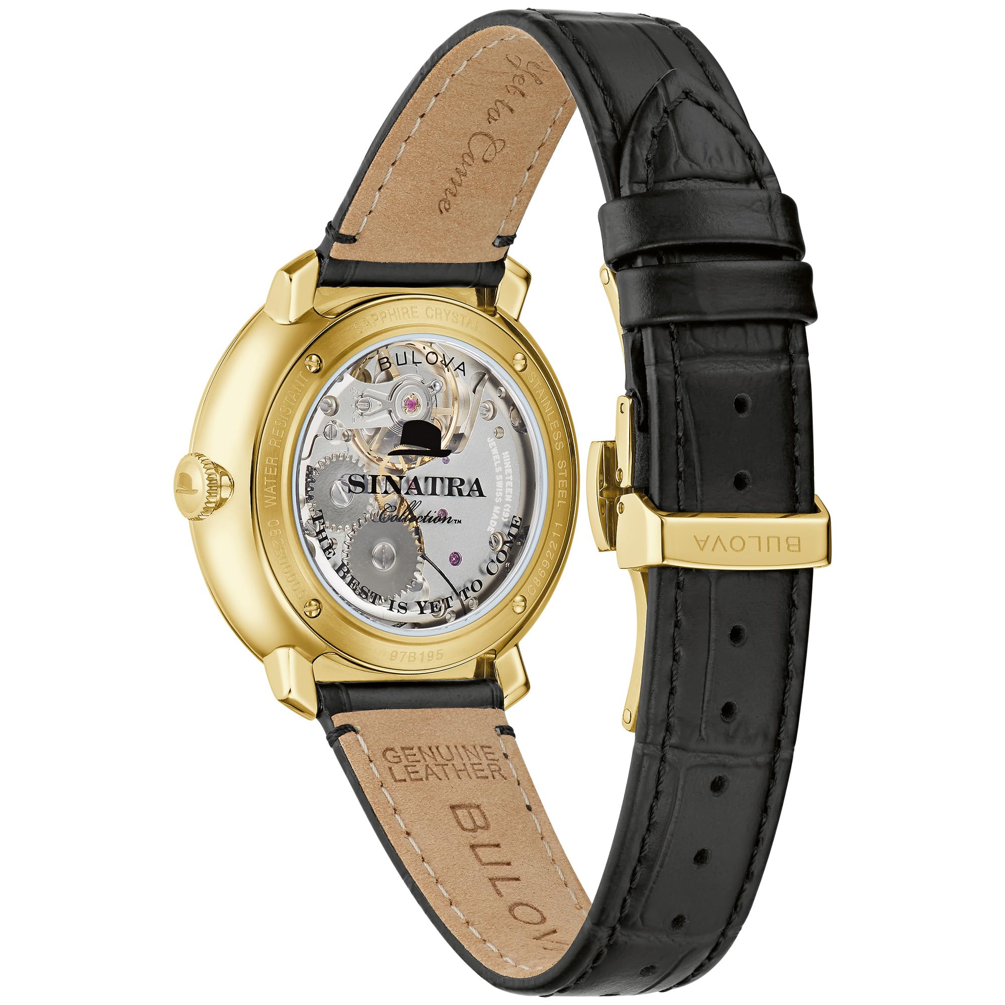 Bulova Men's Frank Sinatra 'The Best is Yet to Come' 3-Hand Swiss Automatic Date Watch, 42-Hour Preserve, Sapphire Crystal - Image 3