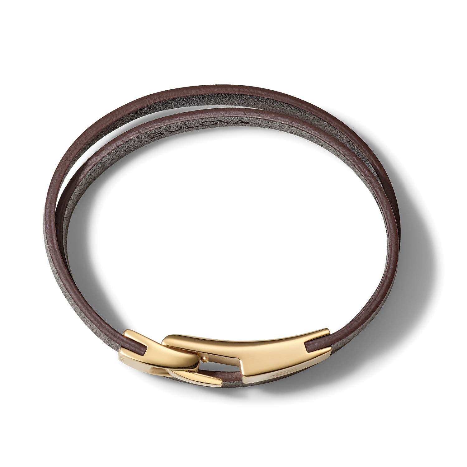 Bulova Mens Classic Bracelet with Brushed Gold Stainless Steel Hook - Image 5