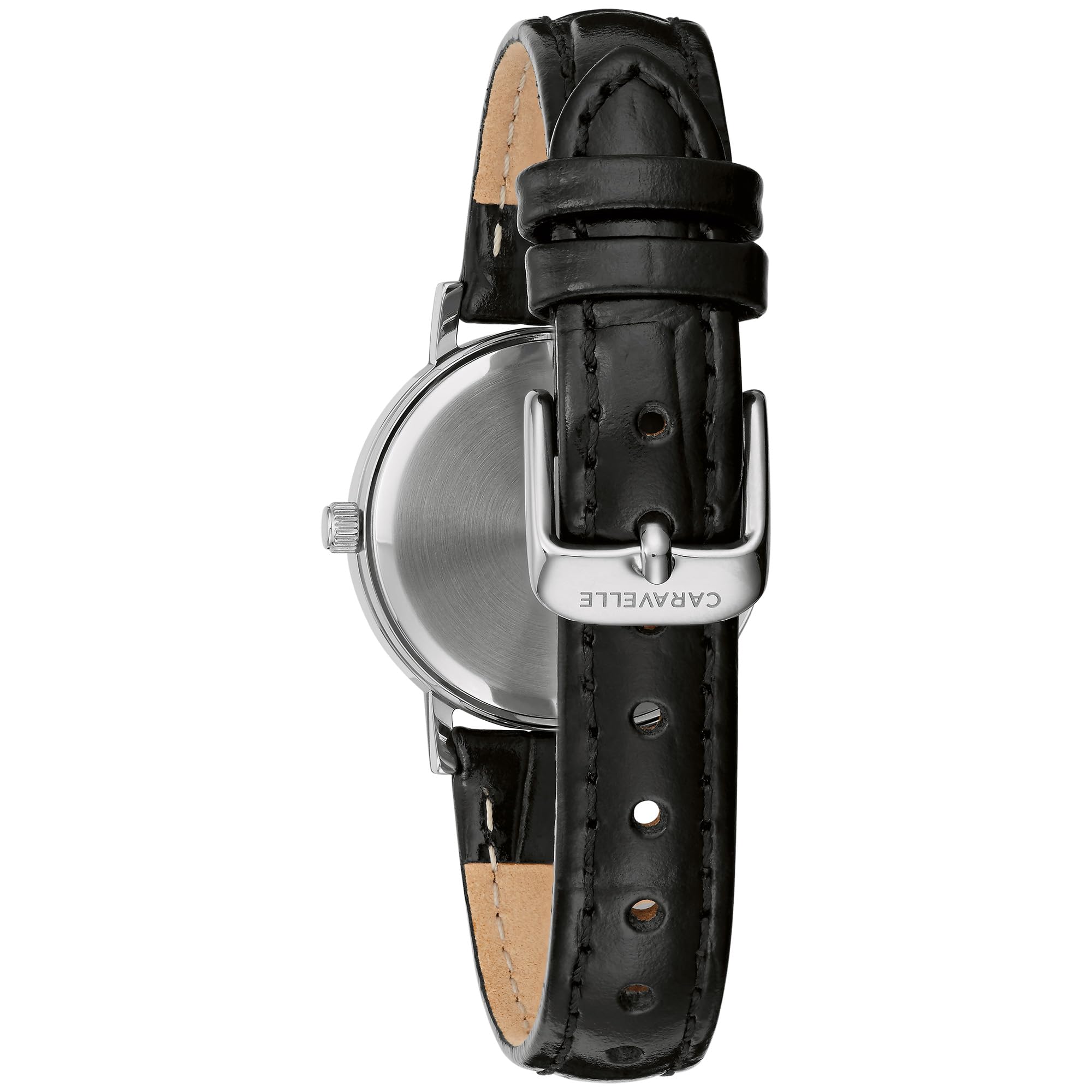 Caravelle by Bulova Ladies' Dress 3 Hand Quartz Leather Strap Watch, Stainless Steel, 28mm - Image 3