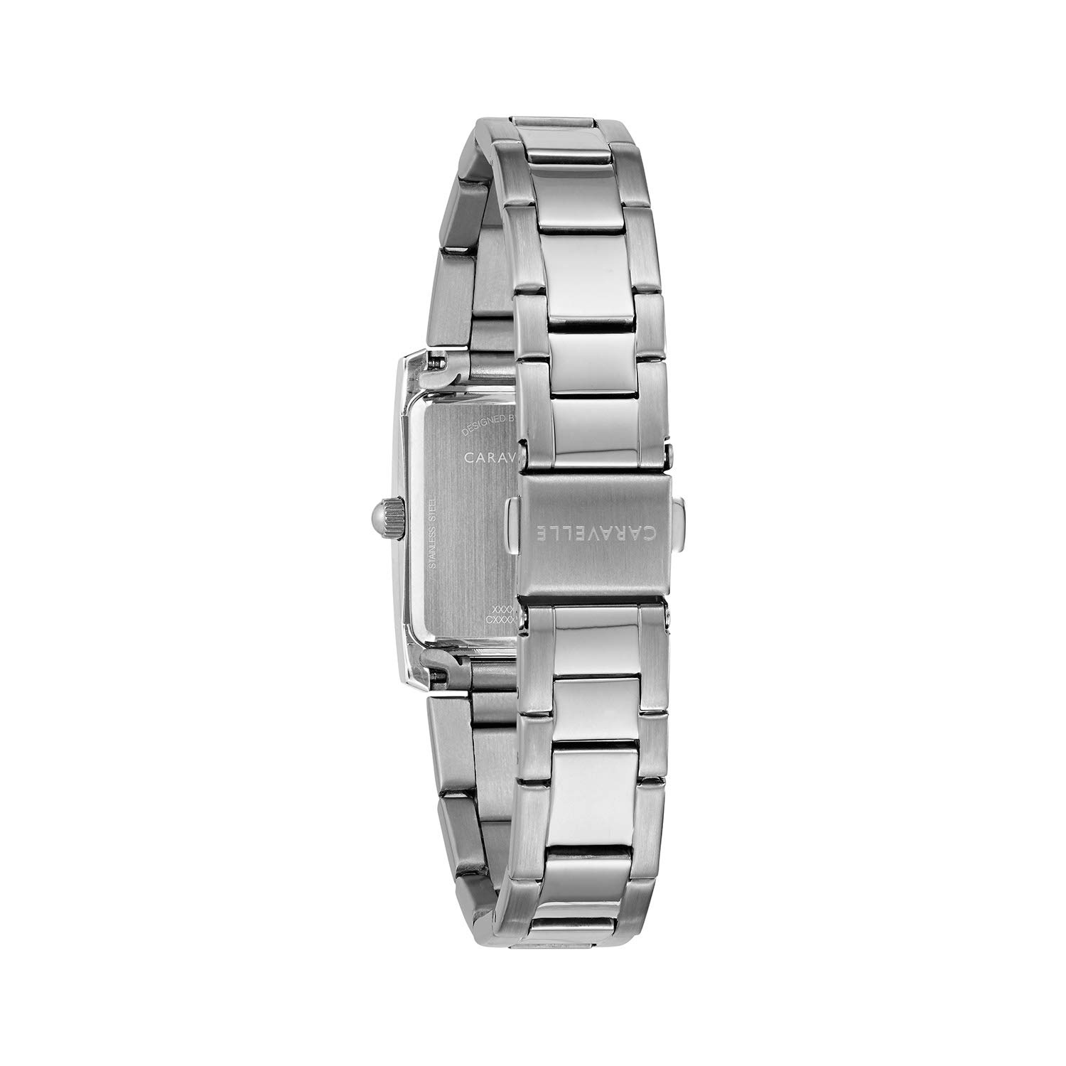 Caravelle by Bulova Ladies' Dress 3-Hand Quartz Watch, Rectangle Case, Roman Numeral, Curved Mineral - Image 3