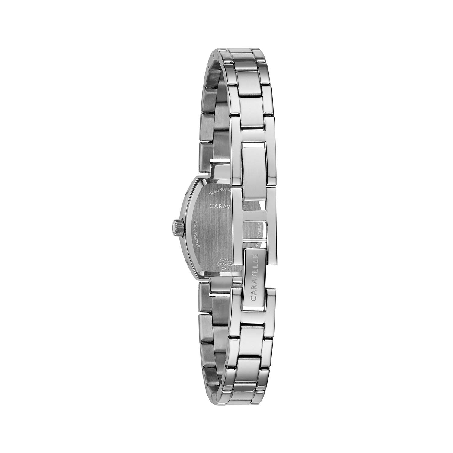 Caravelle by Bulova Ladies' Dress Mini Quartz Watch, Crystals, Mother-of-Pearl, 18x24mm - Image 3