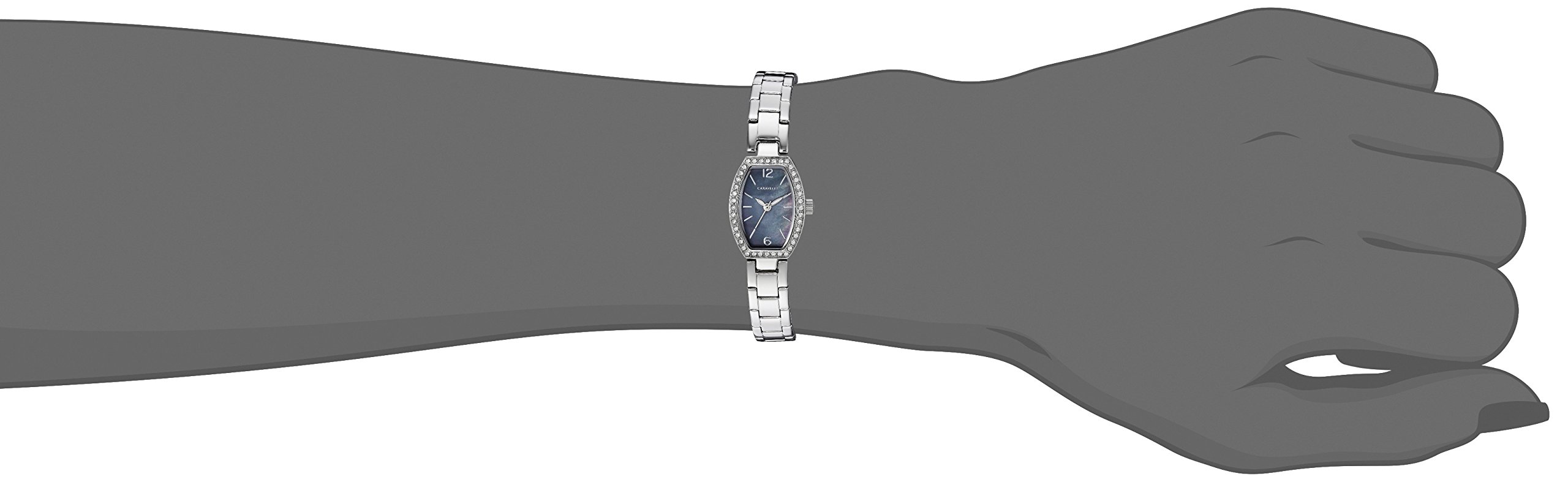 Caravelle by Bulova Ladies' Dress Mini Quartz Watch, Crystals, Mother-of-Pearl, 18x24mm - Image 4