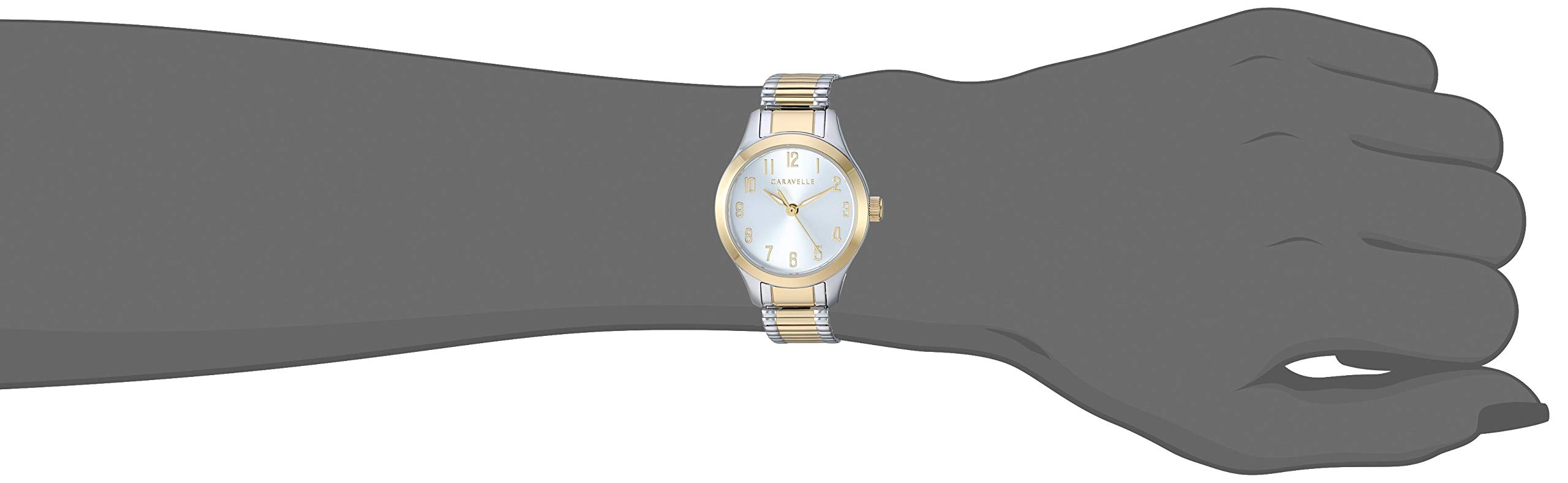 Caravelle by Bulova Ladies' Traditional Mini 3-Hand Quartz Expansion Band Watch, Arabic Markers, 24mm - Image 5